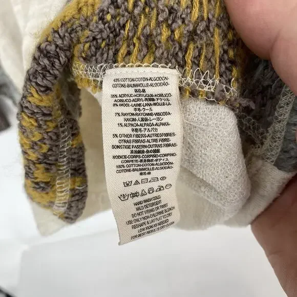 Free People Beautiful Sinner Oversized Pullover Poncho Sweater Women's Size L - Picture 4 of 9